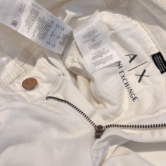 Armani Exchange White Distressed Skinny Jeans Size 25 - Picture 14 of 16